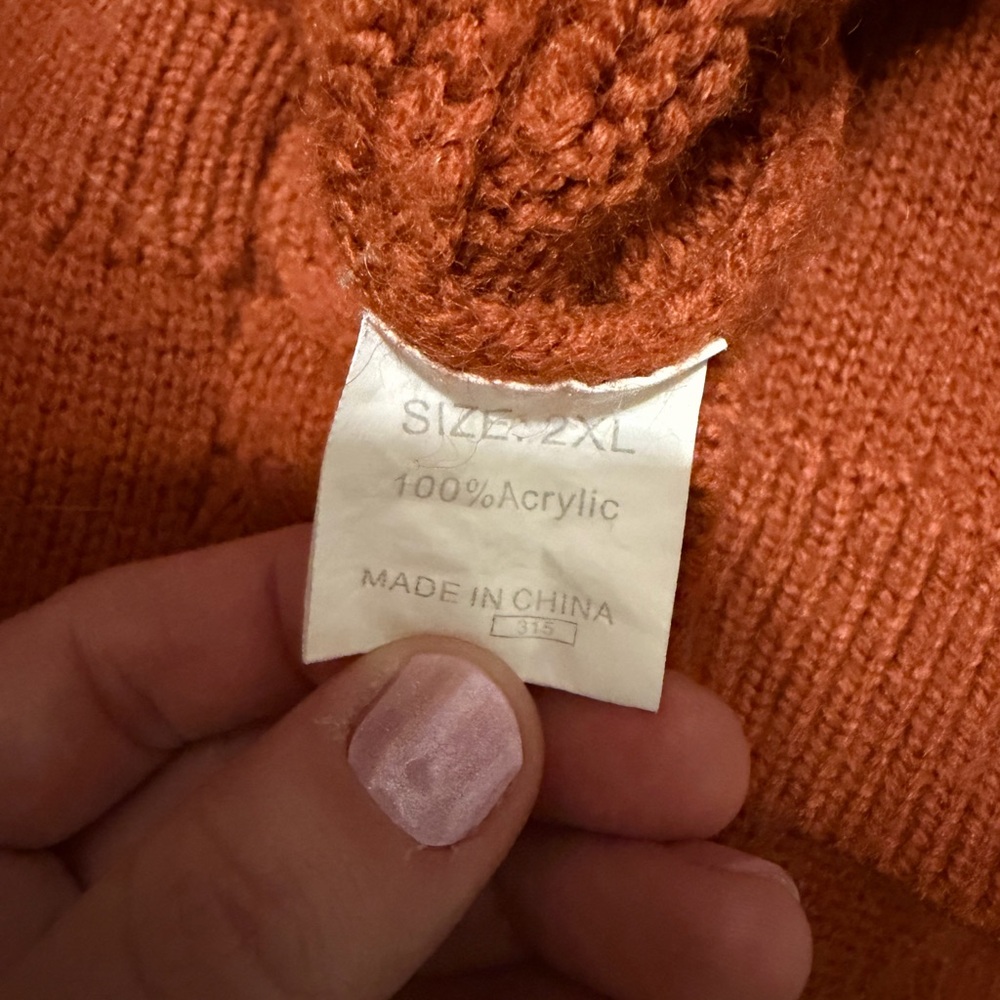 Women's Orange Sweater